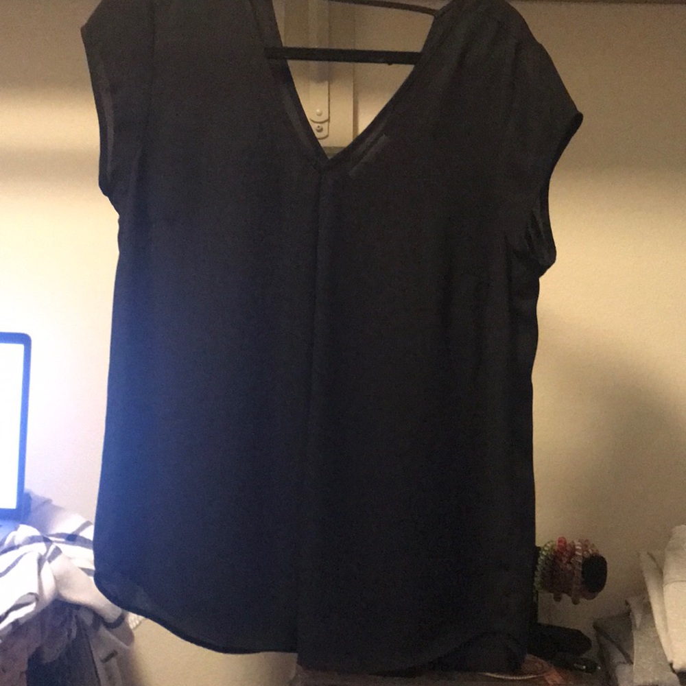Black chiffon blouse